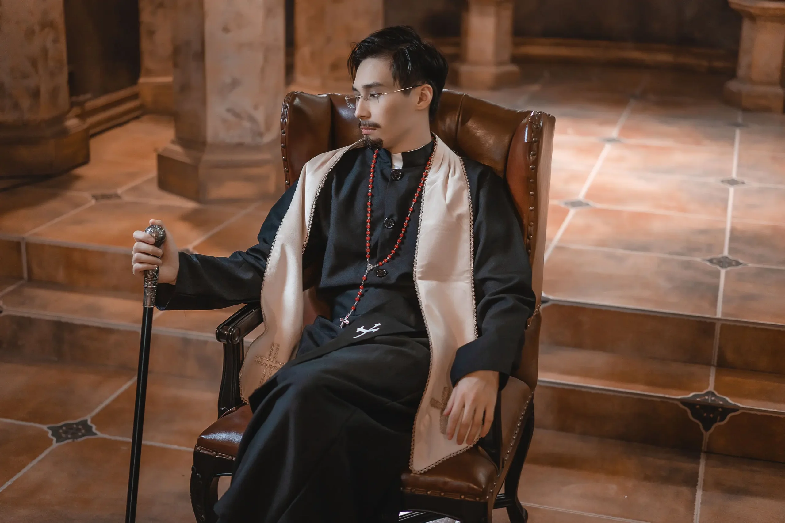 芊川一笑mnk修女与神父图包作品