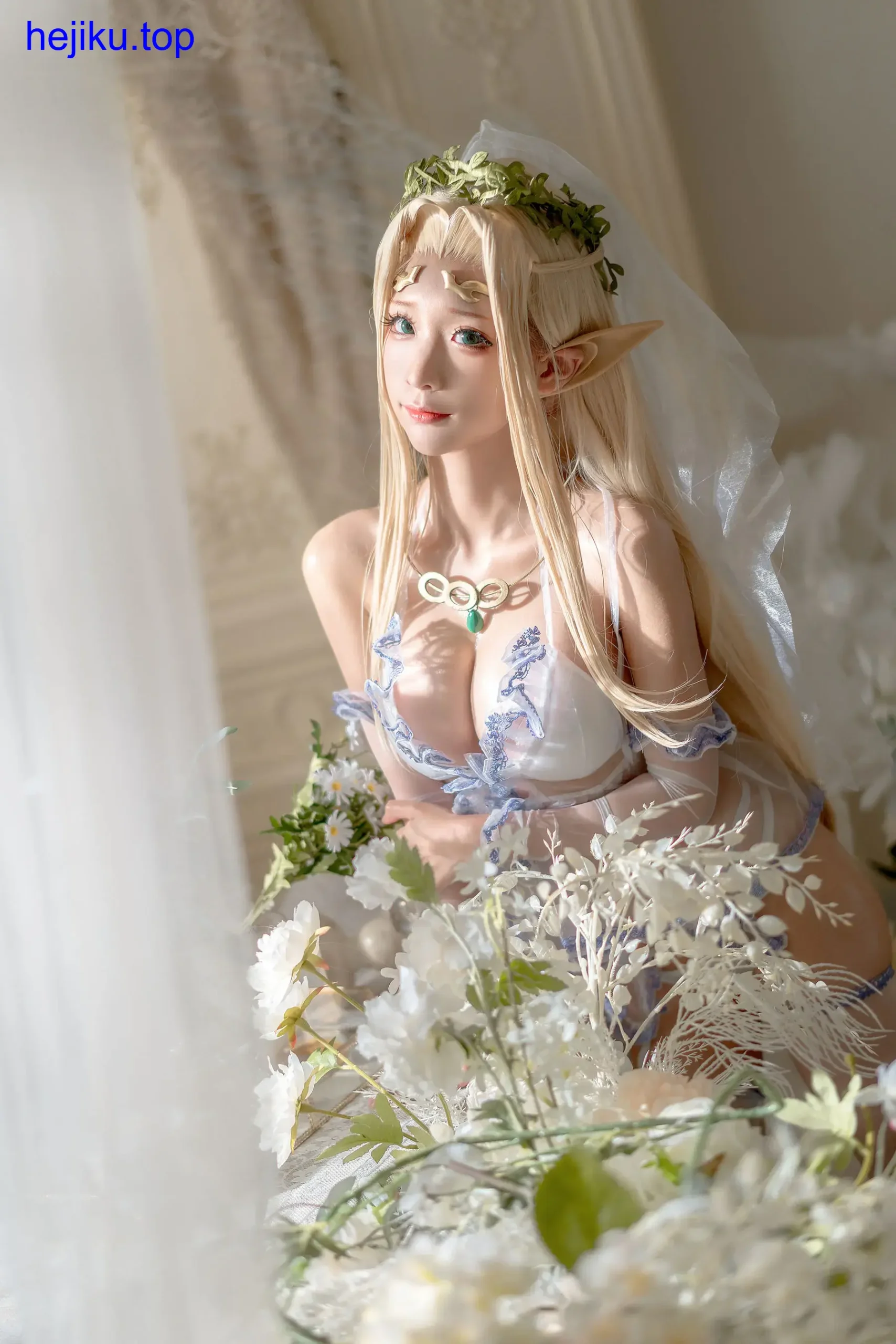 蠢沫沫白精灵cos高清图集